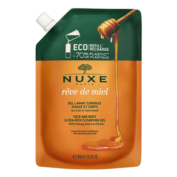 Rêve de Miel Éco-recharge Gel Lavant Surgras Visage et Corps 400ml