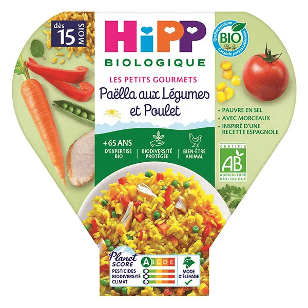 Paëlla aux Légumes et Poulet dès 15 mois 250g
