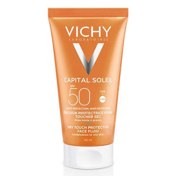 Capital Soleil Crème Solaire Visage Emulsion Toucher Sec SPF50 tube - 50ml