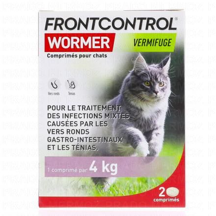 Frontcontrol - Wormer Vermifuge pour Chats x2 comprimés