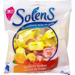Bonbons Tendres Aux Jus De Fruits Sans Sucre 100g