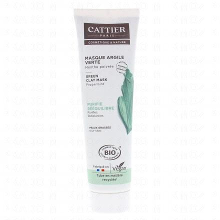 Masque argile verte menthe poivrée peaux grasses bio tube 100ml