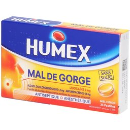 Humex Mal de Gorge Pastilles Miel Citron