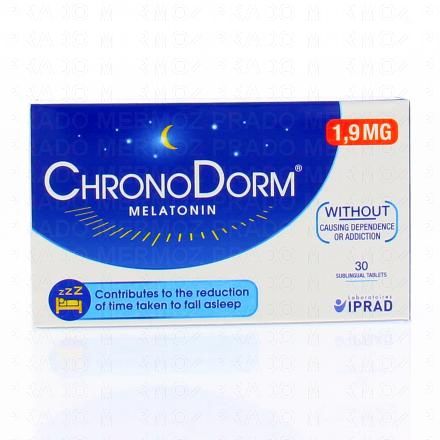 ChronoDorm - Mélatonine 1.9mg 30 comprimés sublinguaux