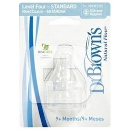 Tétine silicone Dr Brown's niveau 4 2uds