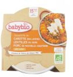 Cassolette de Carotte Lentilles du Gers Porc de Corrèze au Cumin - Carton 1 assiette de 260 g
