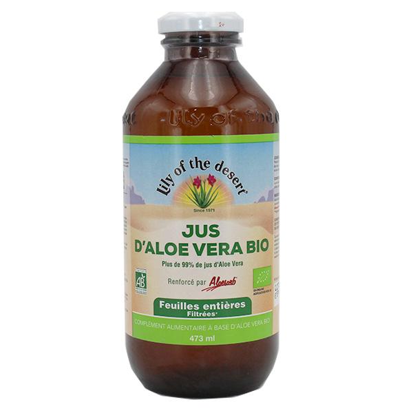 Jus d'Aloe Vera Feuilles Entières Bio 473ml