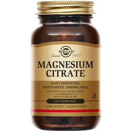 Magnésium Citrate - Fatigue - Vitalité - 60 comprimés