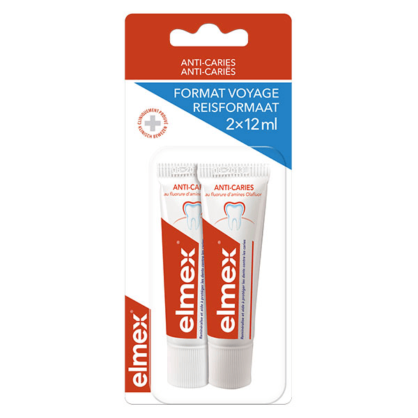 Anti Caries tube de Voyage 2 x 12ml
