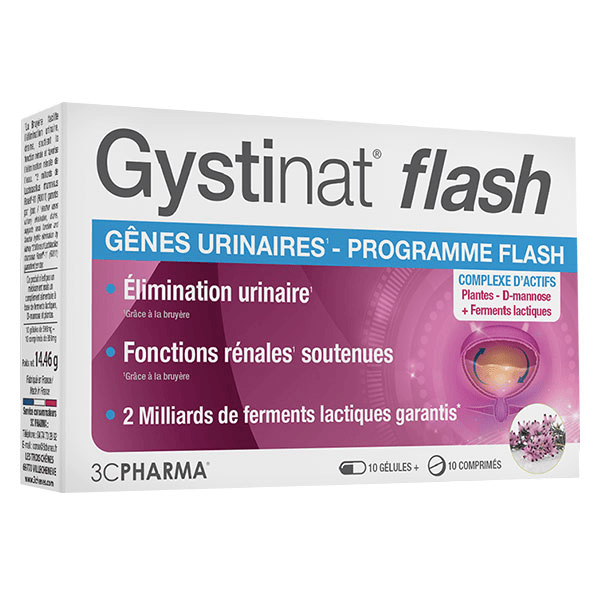 Gystinat Flash 10 gélules + 10 comprimés