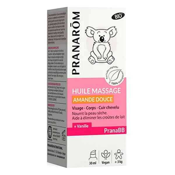 PranaBb Huile Massage Amande Douce Bio 30ml