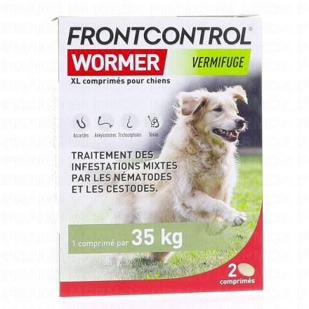 Frontcontrol - Wormer Vermifuge Pour Chien XL x2 comprimés