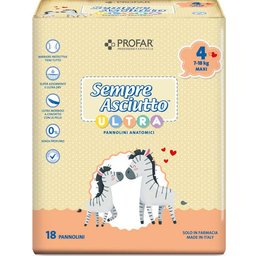 Sempre Asciutto Ultra Maxi Couche T4 7/18Kg 18uts