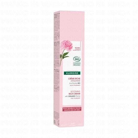 Crème riche apaisante à la pivoine Bio 40ml