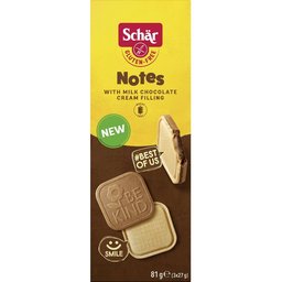 Notes Biscuits Garniture Chocolat au Lait Sans Gluten 81g