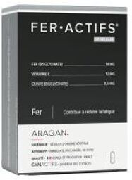 Synactifs Feractifs® - Anti-Fatigue Tonus et Vitalité - Fer Bisglycinate Cuivre et Vitamine C - 60 Gélules - Boîte 60 gélules