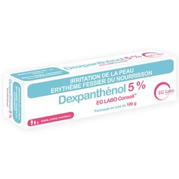 Dexpanthenol EG Labo Conseil 5% pour erythème fessier et irritation de la peau - tube 100 g