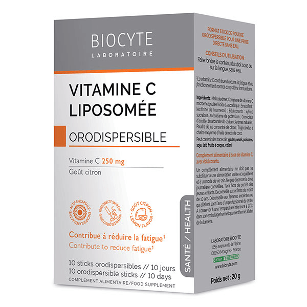 Vitamine C Liposomale Fatigue Système Immunitaire 10 Sticks