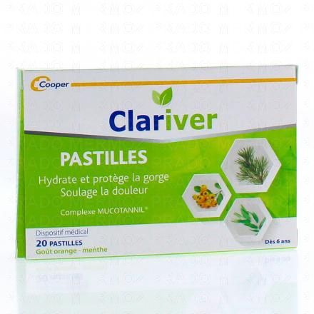 Pastilles gorge goût orange menthe x20