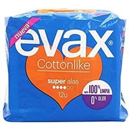 Compresas Cotton Alas Super 12uds