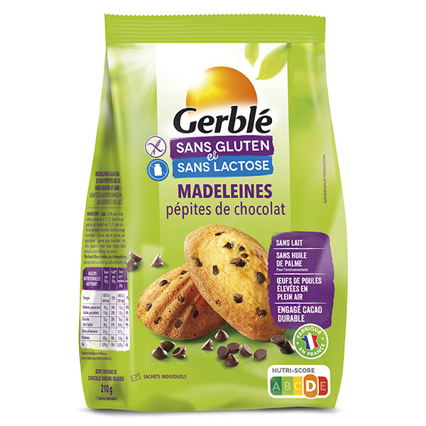 Sans Gluten Madeleines Pépites Chocolat 210g