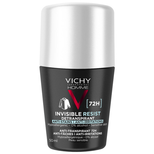 Homme Dermo-Détranspirant Invisible Protect 72H Anti-Taches Anti-Irritations 50ml