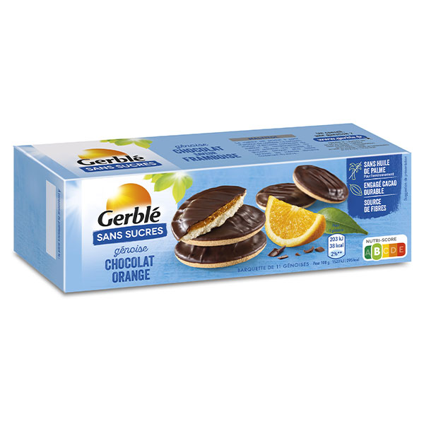 Sans Sucres Génoise Chocolat Orange 140g
