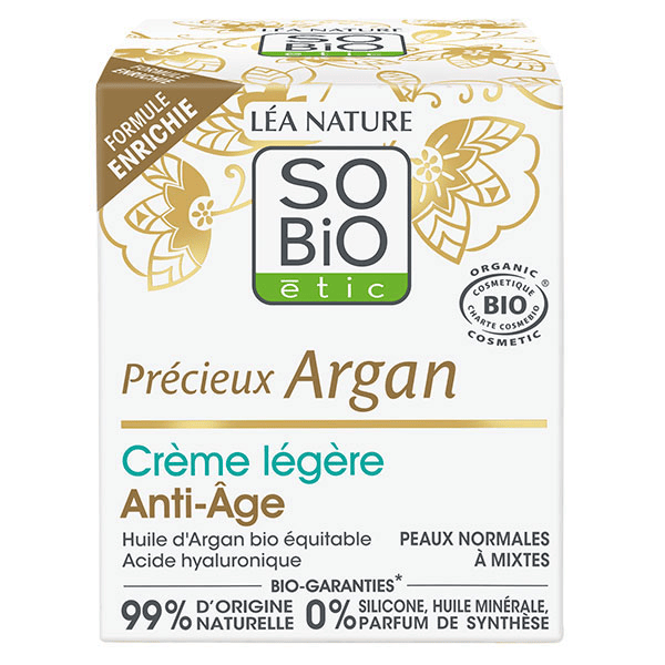 So'Bio Étic Précieux Argan Crème Légère Anti-Âge Jour Bio 50ml