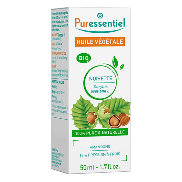 Huiles Vegetales 100% Bio Huile Végétale Bio Noisette 50 ml