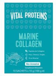 Marine Collagen - Collagène Beauté Peau Cheveux Ongles - 10 Sticks de 10 g - Boîte 10 sachets de 10 g