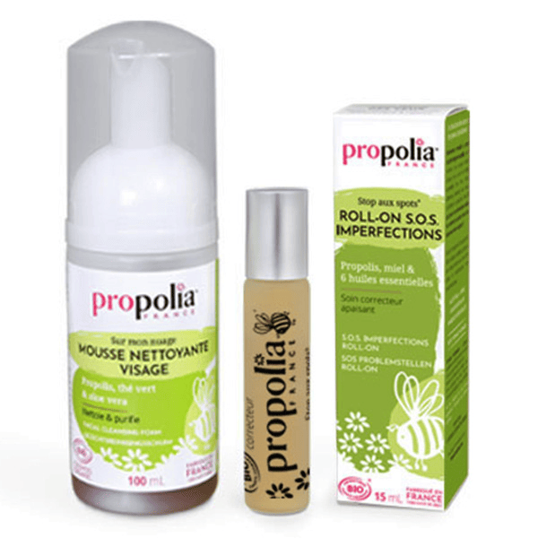 Soins purifiants visage Mousse nettoyante 100ml + Roll-On S.O.S Imperfections 15ml