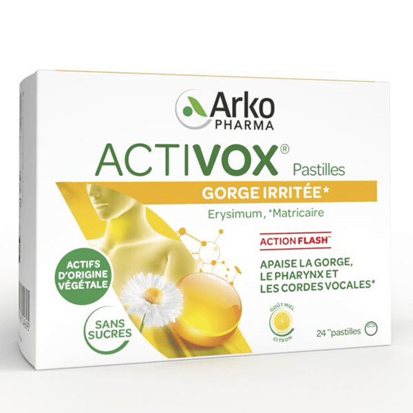 Activox Adoucit La Gorge Miel Citron 24 pastilles