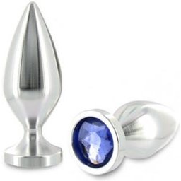 Anal Plug Aliminum Cristal Grand 10.16cm 1ut