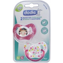Sucette Physiologique Silicone Duo Fille +18mois