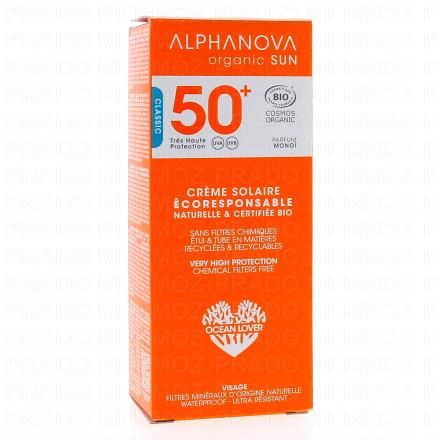 Organic Sun - Lait solaire bio SPF50+ tube 50g