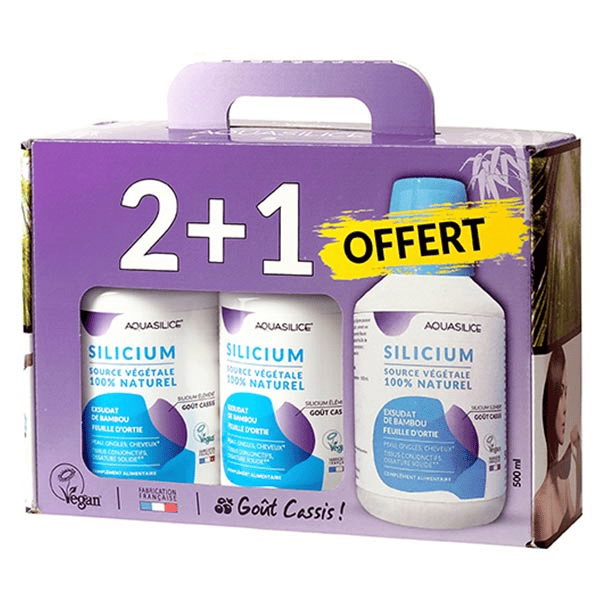 Coffret Silicium Organique Source Végétale 3 x 500ml