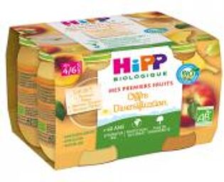 Mes Premiers Fruits Diversification dès 4/6 Mois Bio 4 Pots - Carton 4 pots de 125 g