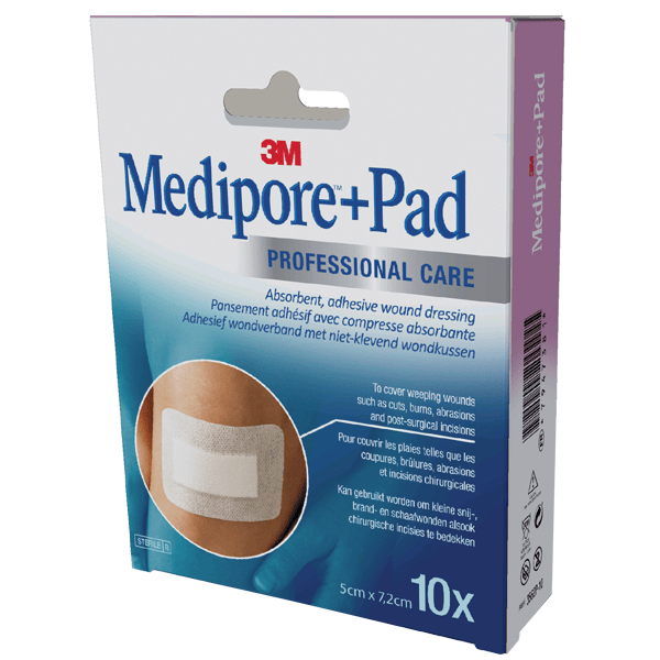 Medipore Plus Pad 5cm x 7,2cm 10 pansements