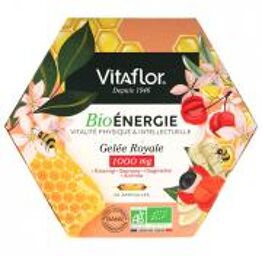 Gelée Royale Bio 1000 mg Énergie+ 20 Ampoules - Boîte 20 ampoules x 15 ml