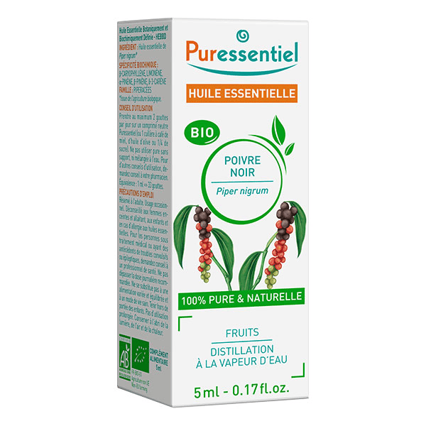 Huiles Essentielles Poivre Noir Bio 5ml