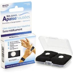 Apaise Nausées Bracelet Antinausées Adulte Noir 2 unités