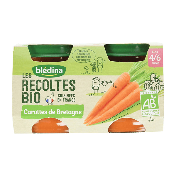 Les Récoltes Bio Pot Carottes +4m 2 x 130g