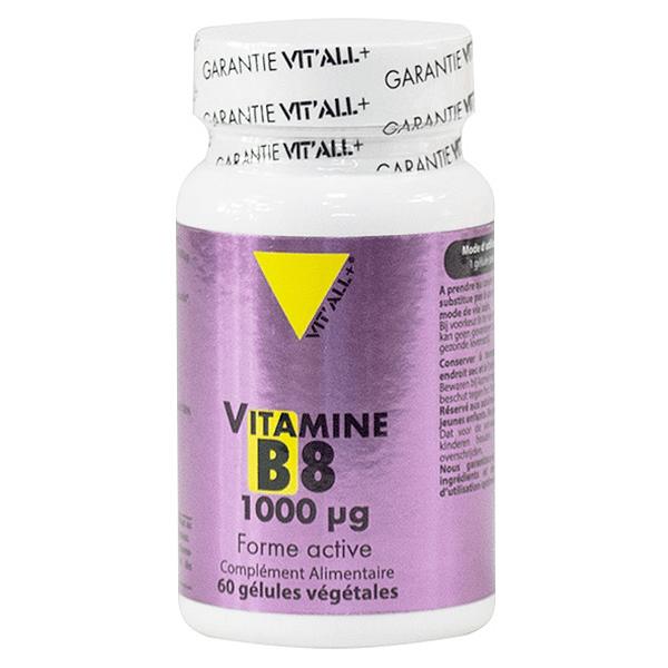 Vitamine B8 1000µg 60 gélules végétales