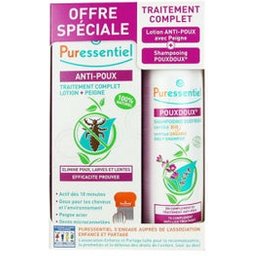 Lotion Anti-Poux avec Peigne + Shampooing Pouxdoux Bio