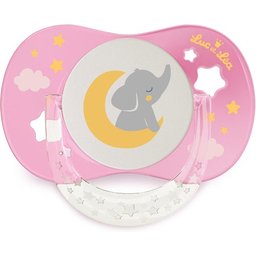 Luc et Léa Sucette Anatomique Nuit Él��phant Rose 0-6M 1 Unité
