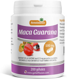 Maca Guarana - 500 mg - 200 gélules