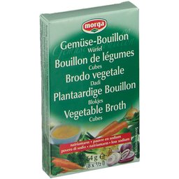 Cubes bouillon de légumes pauvres en sodium