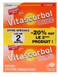 Vitamine C 1000 2 x 20 Comprimés à Croquer - Boîte 2 x 20 comprimés