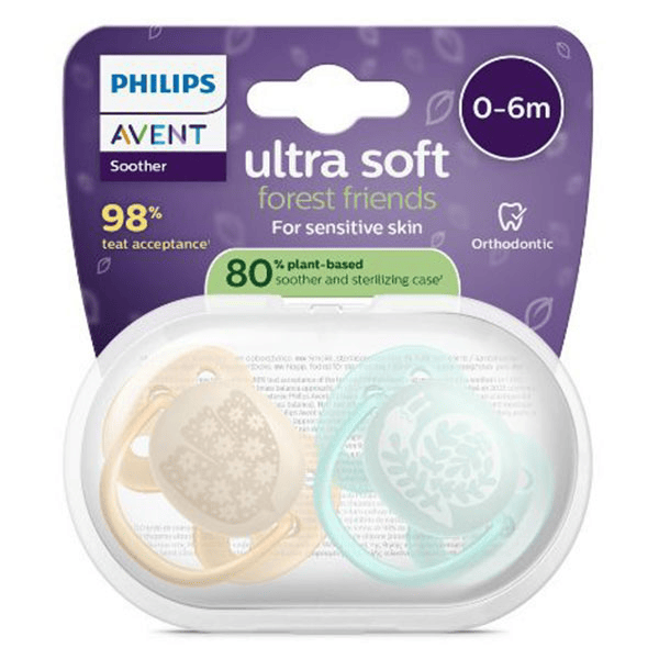 Ultra Soft jour 0-6M Imprimé Nature x2, sans BPA