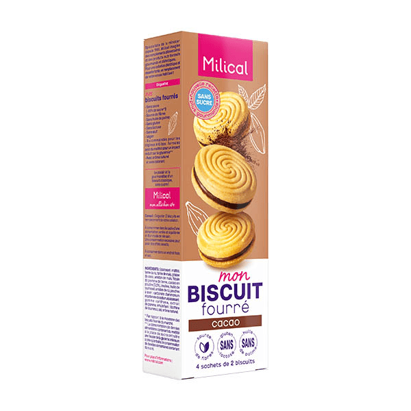 Biscuits Fourrés Saveur Chocolat - 8 unités